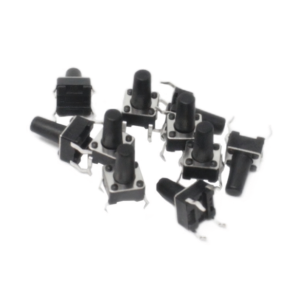 Push Button Switch (Tactile, 6x6mm) – Pack of 10