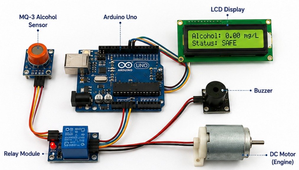 Alcohol Detection Circuit Diagram