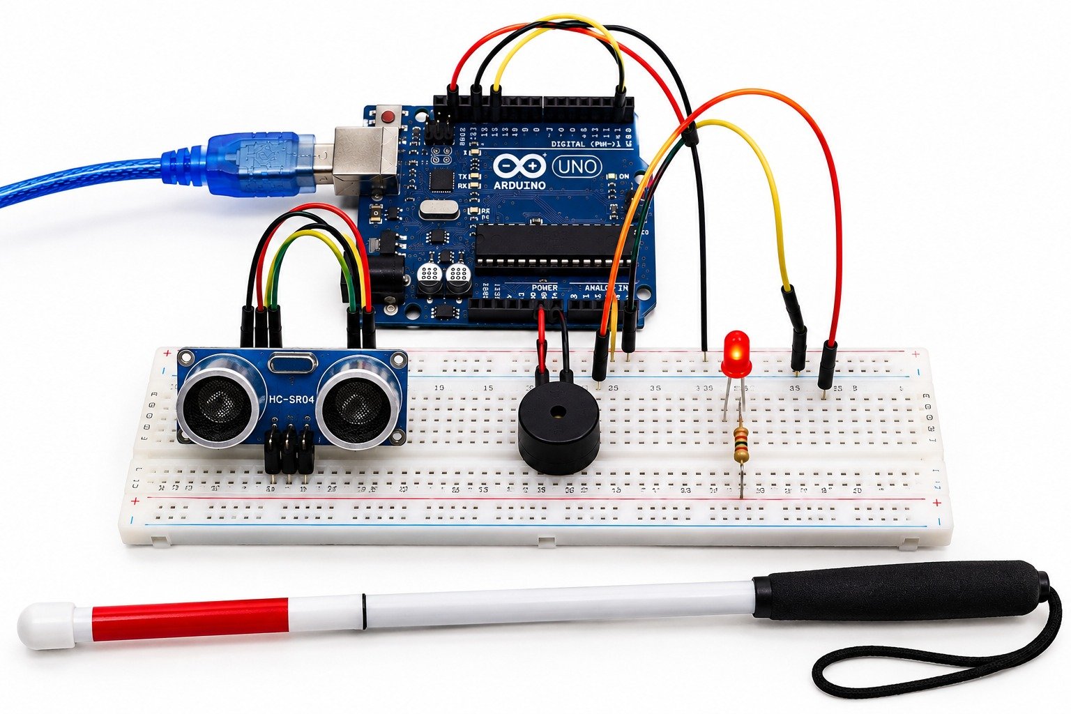 Smart Blind Stick Using Arduino Uno