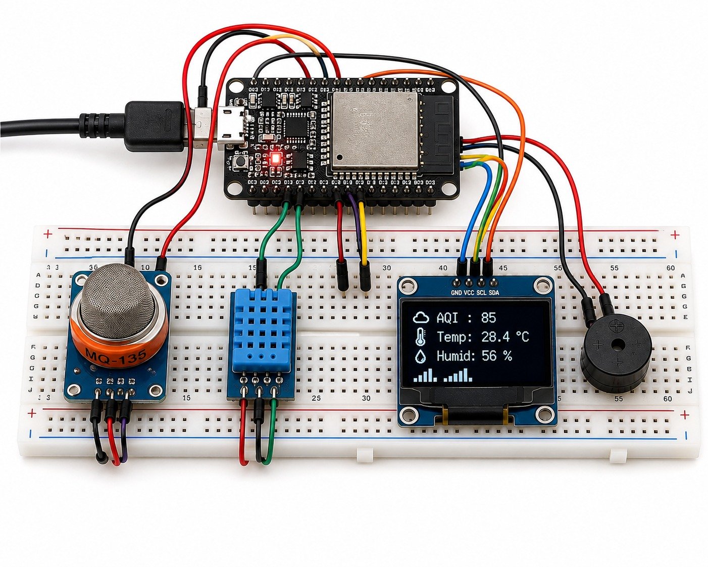 Smart Air Quality Monitoring System Using ESP32