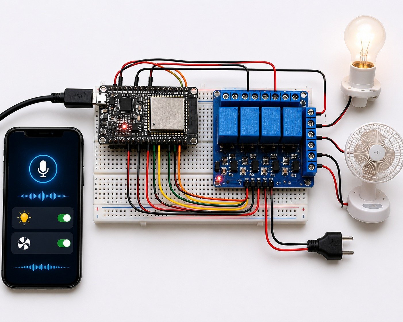 Voice Controlled Home Automation System Using ESP32