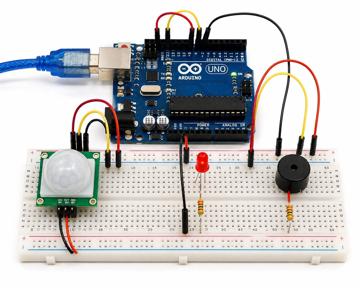 Home Security Alarm System Using Arduino Uno